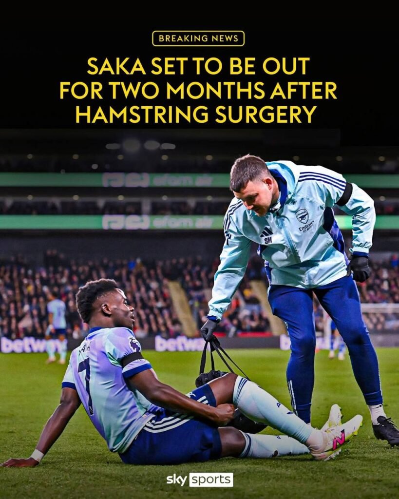 Mikel Arteta has confirmed that Bukayo Saka has had successful surgery